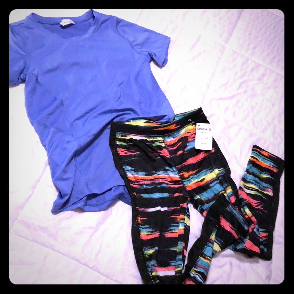 WorkOut 🏋️‍♀️ Reebok leggings and Danskin Now top